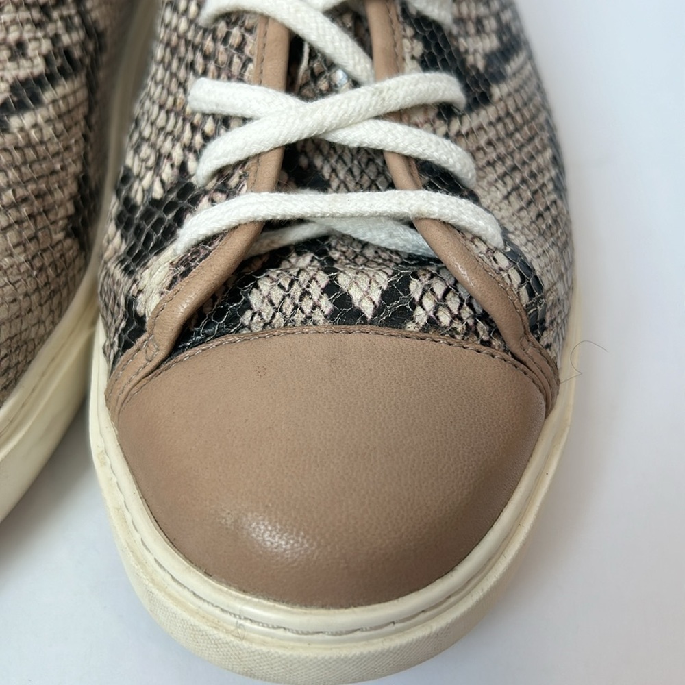Cole Haan Hendrix Snake Print Laceup Sneakers Leather Animal Print Size 8 - Picture 4 of 13
